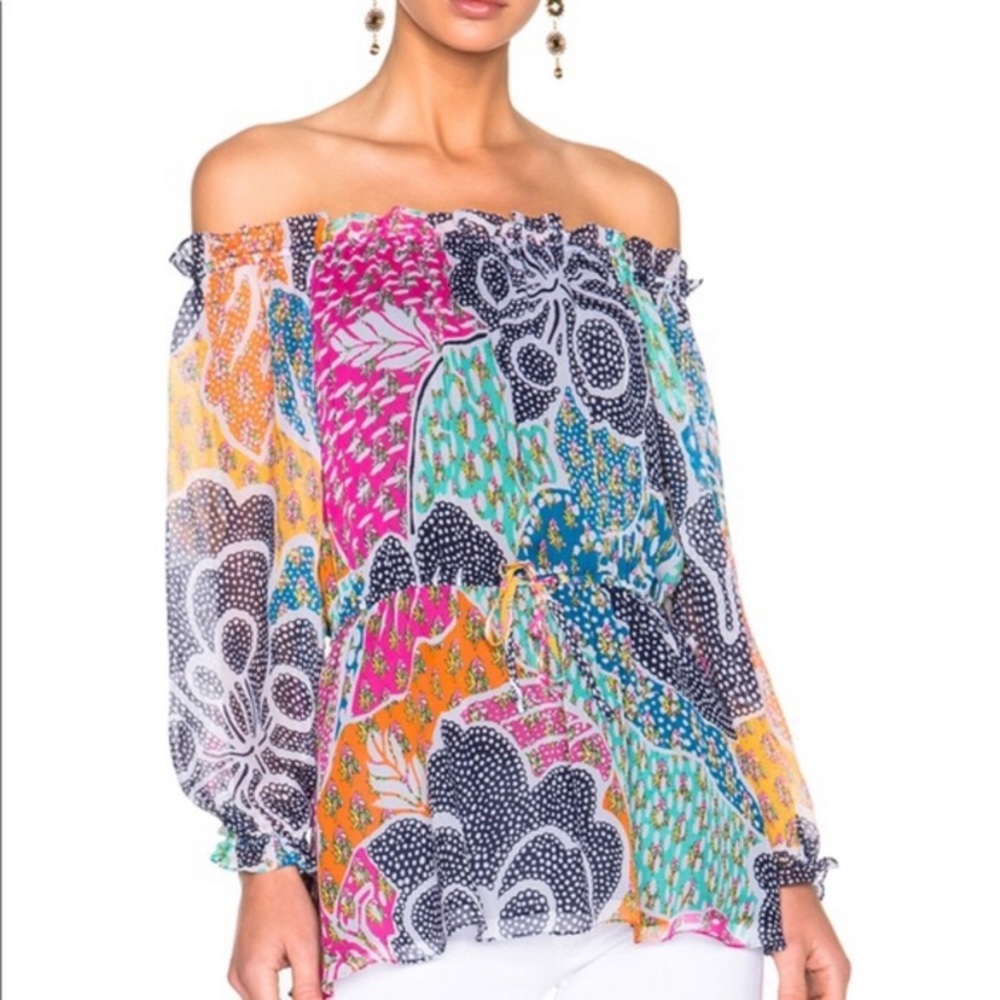 Diane Von Furstenberg DVF Camila Silk Floral Top 8